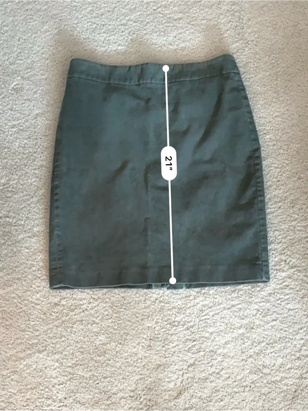 Olive Green Corduroy Pencil Skirt || Size M || Amazing condition